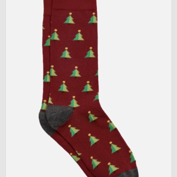 Christmas Egara 1-Pair Xmas Tree Socks - colour:Rio red - Picture 2 of 2